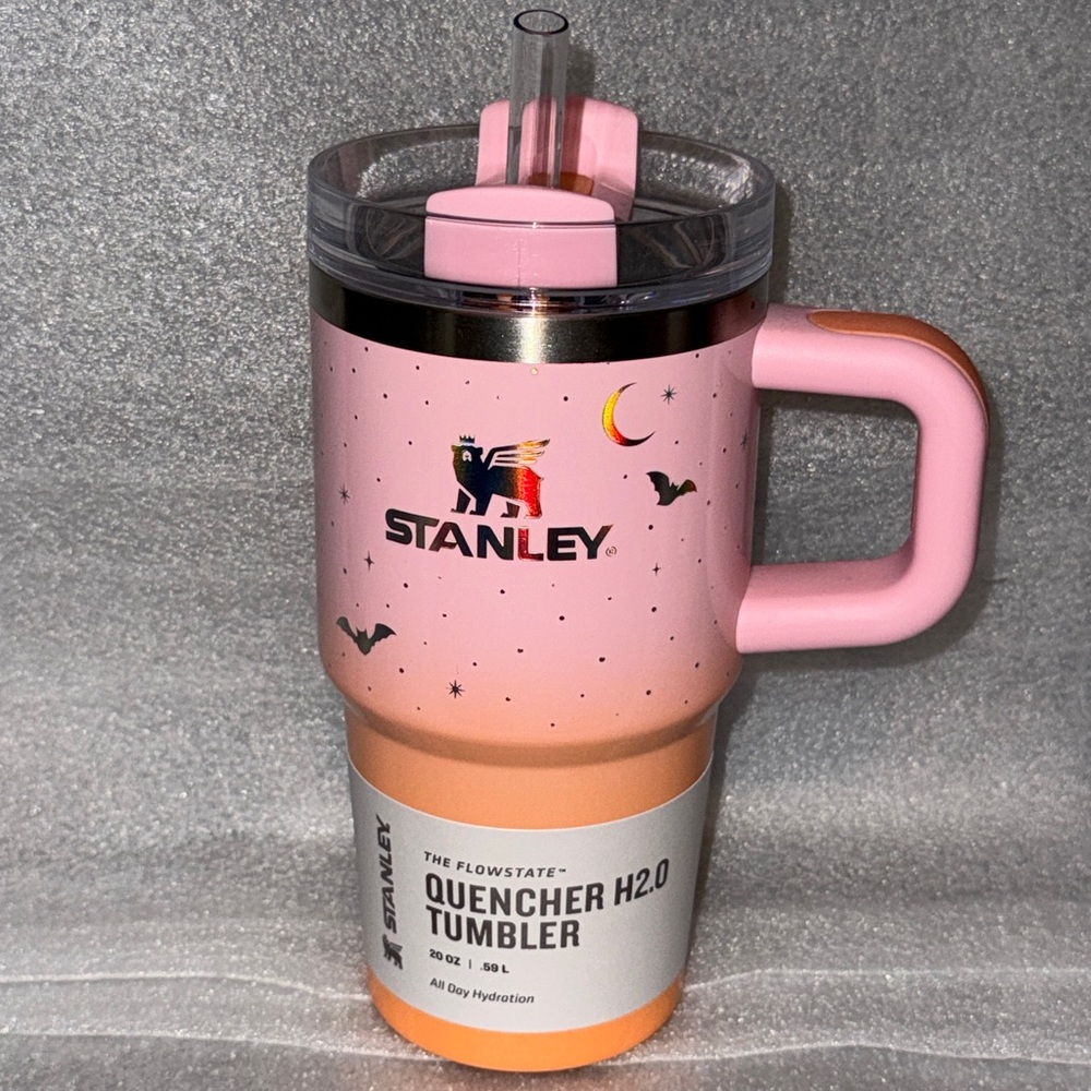 Stanley NWT Halloween 20oz H2.0 Flowstate Quencher Tumbler in Spellcast Pink